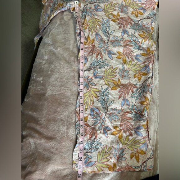 Nicole Miller Linen Tropical Floral Wide Leg Pull on Pants - Picture 8 of 8